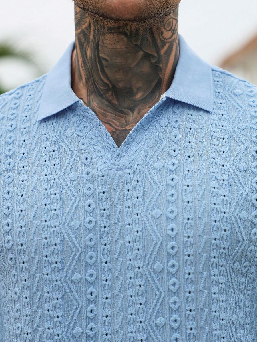 Mens Polo Shirt Contrast Binding Knit Short Sleeve – Valron