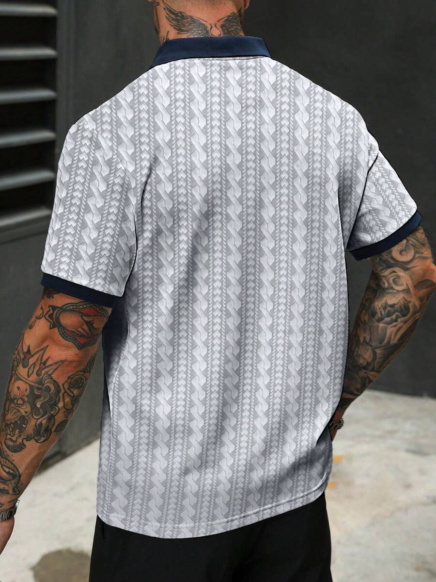 Mens Polo Shirt Contrast Binding Knit Short Sleeve – Valron