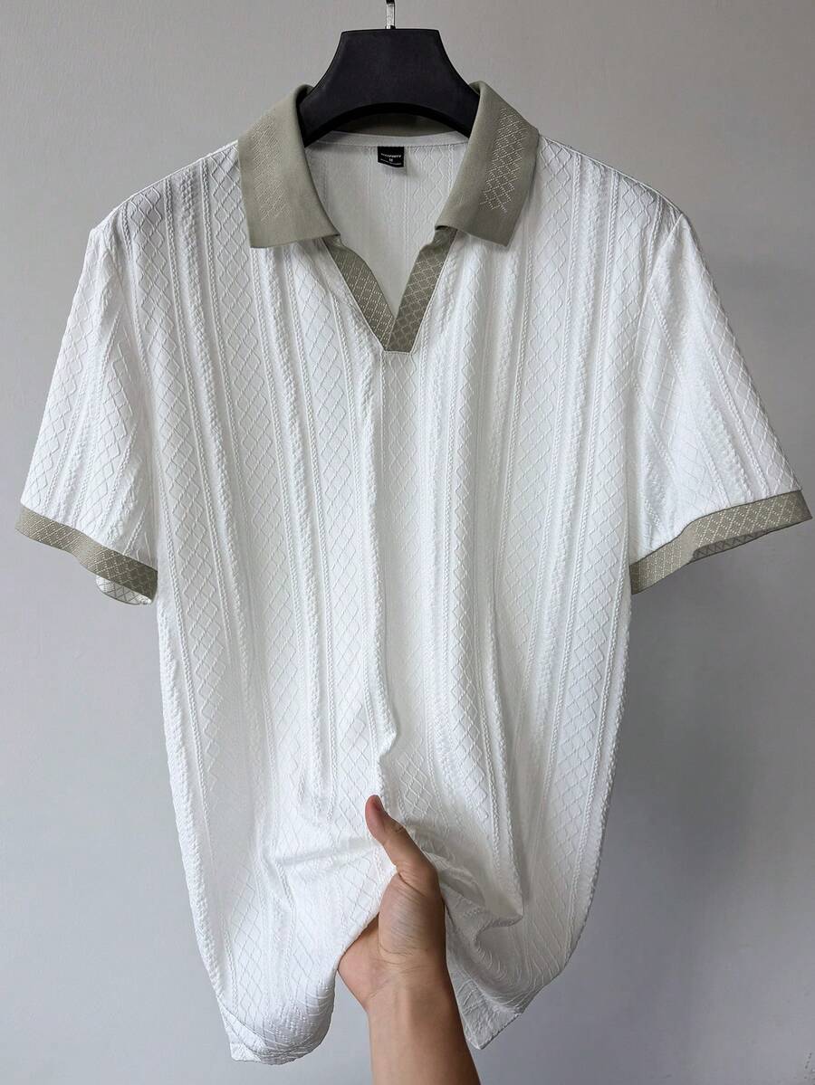 Mens Polo Shirt Contrast Binding Knit Short Sleeve – Valron
