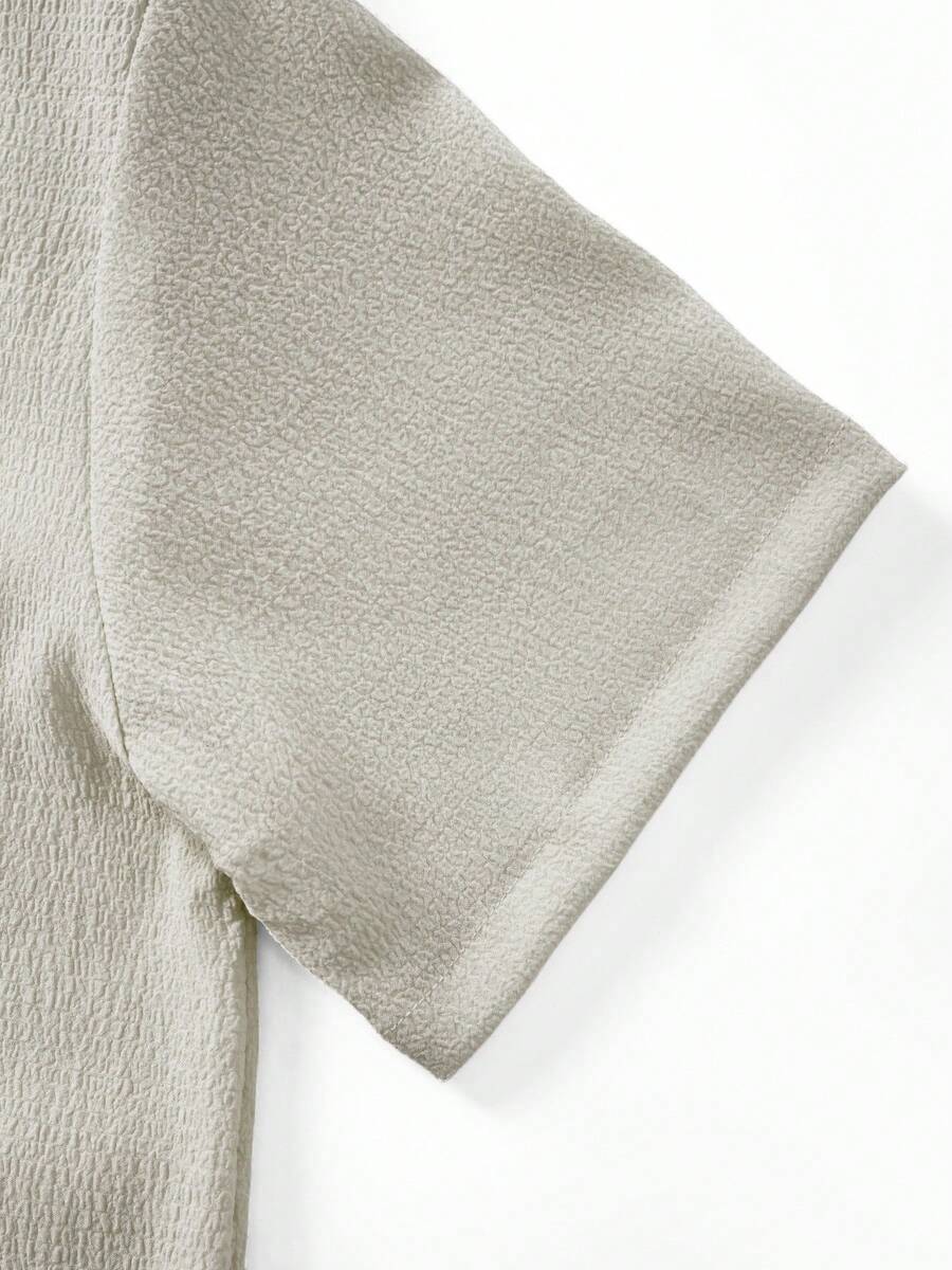 Mens Pant and Shirt Set Jacquard Short Sleeve Button-Up – Vornel