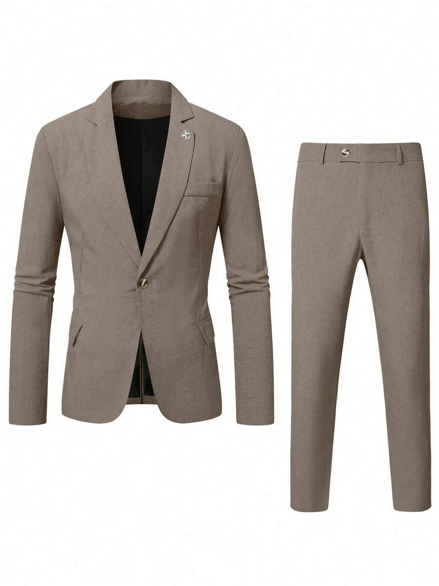 Men's Suit Blazer and Pants Set Slim Business Formal – Naldo