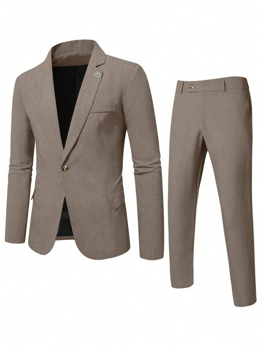 Men's Suit Blazer and Pants Set Slim Business Formal – Naldo