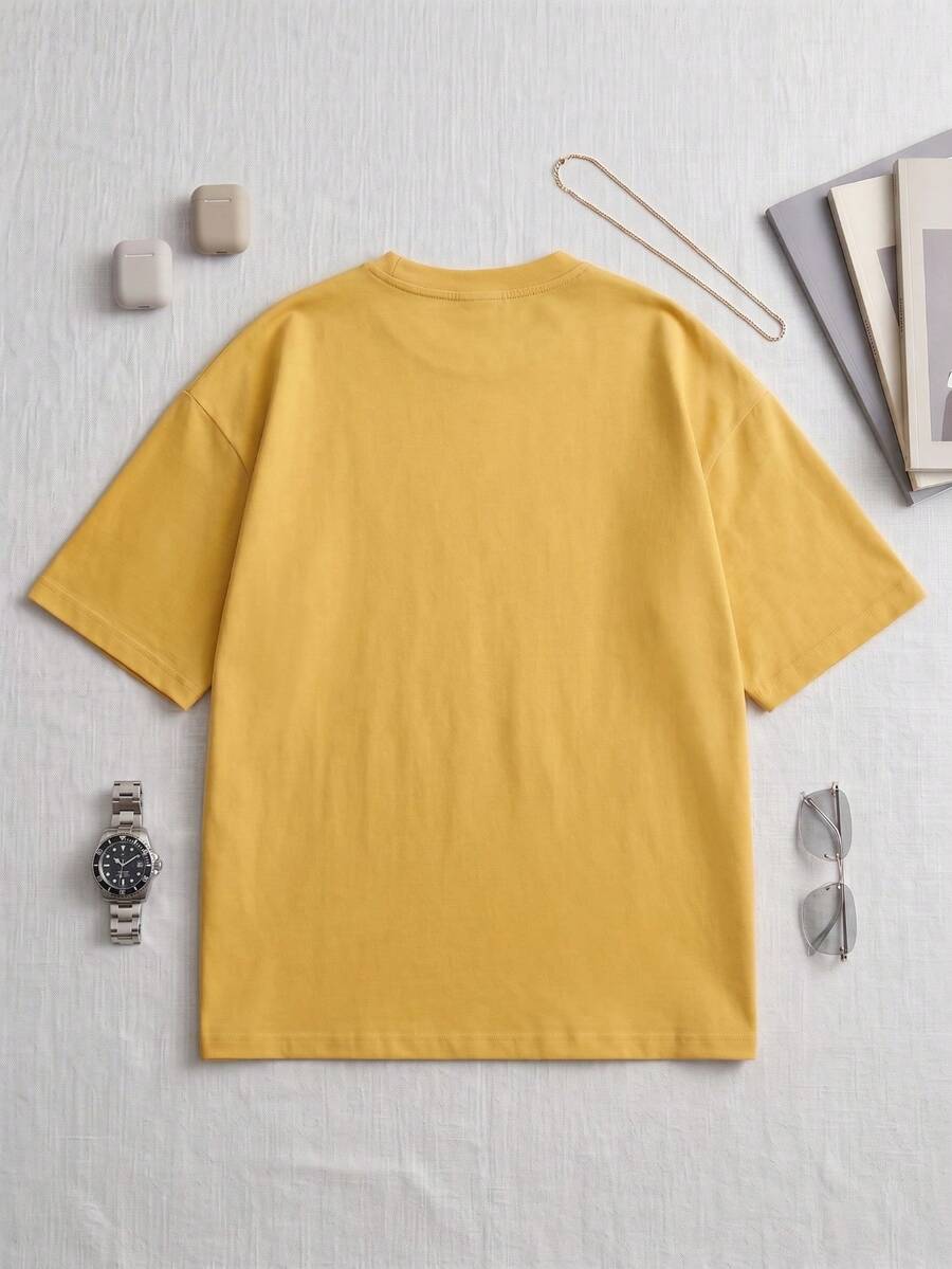 Men's T-Shirt Minimalist Graphic Drop Shoulder Short Sleeve – Corso