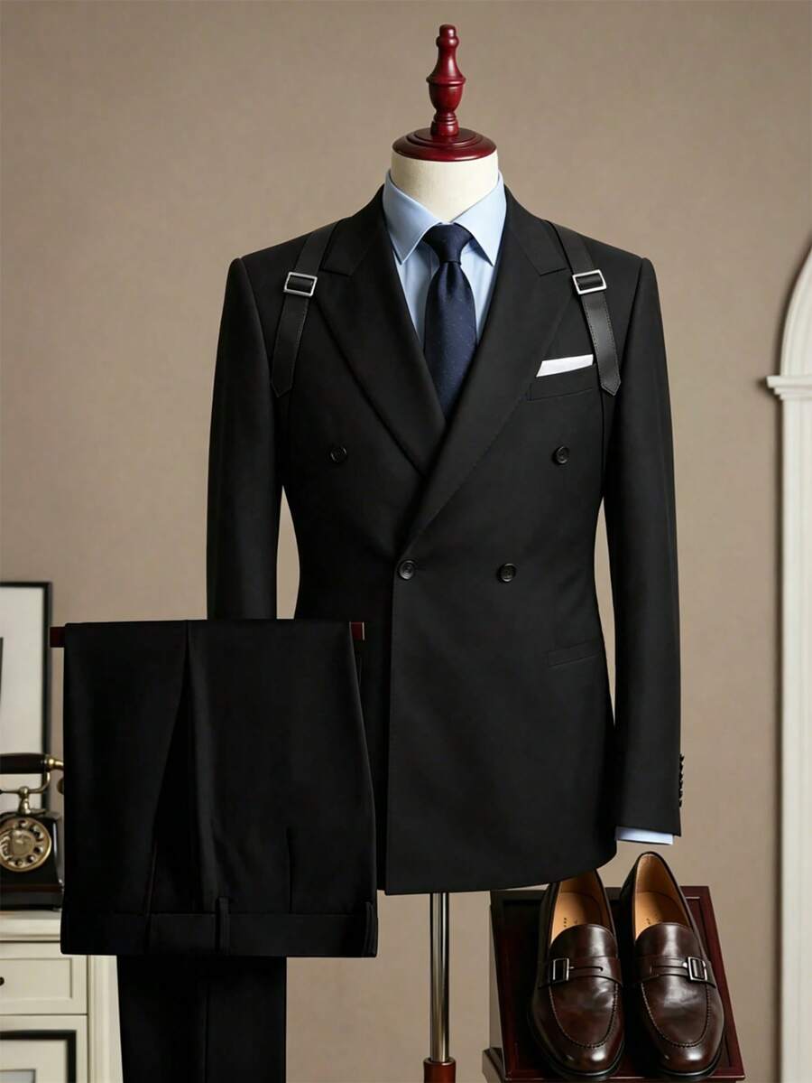 Mens Trouser Suit Shawl Collar Blazer Two-Piece Set – Vandro