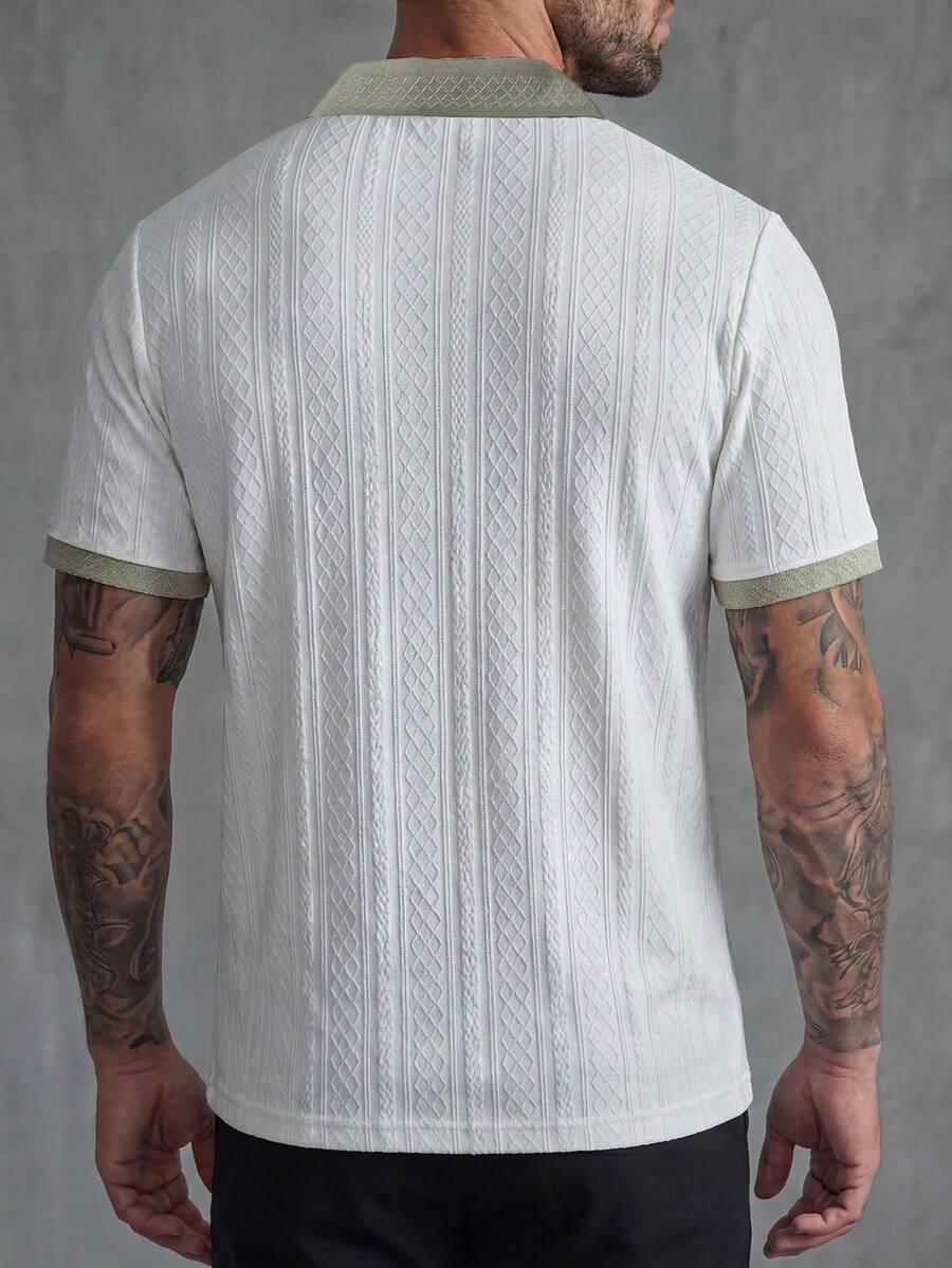 Mens Polo Shirt Contrast Binding Knit Short Sleeve – Valron