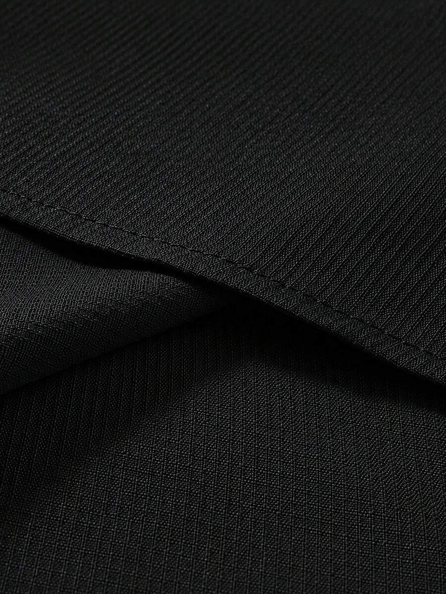 Shirt Shop Stand Collar Button-Up Long Sleeve Polyester Stretch – Marvo