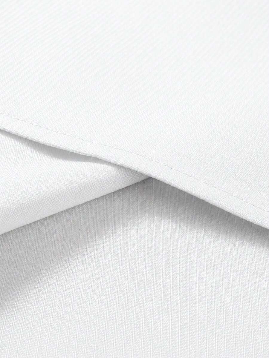 Shirt Shop Stand Collar Button-Up Long Sleeve Polyester Stretch – Marvo
