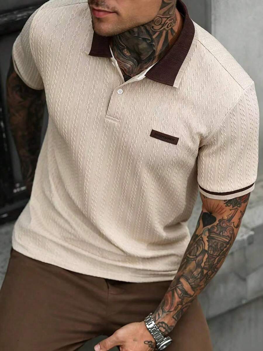 Mens Polo Shirt Contrast Binding Knit Short Sleeve – Valron
