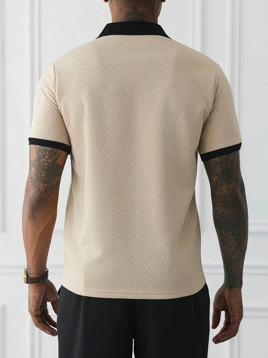 Mens Polo Shirt Contrast Binding Knit Short Sleeve – Valron