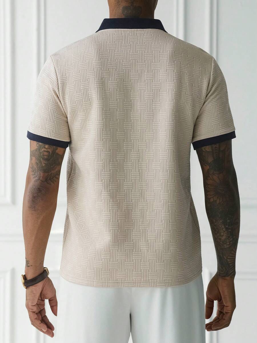 Mens Polo Shirt Contrast Binding Knit Short Sleeve – Valron