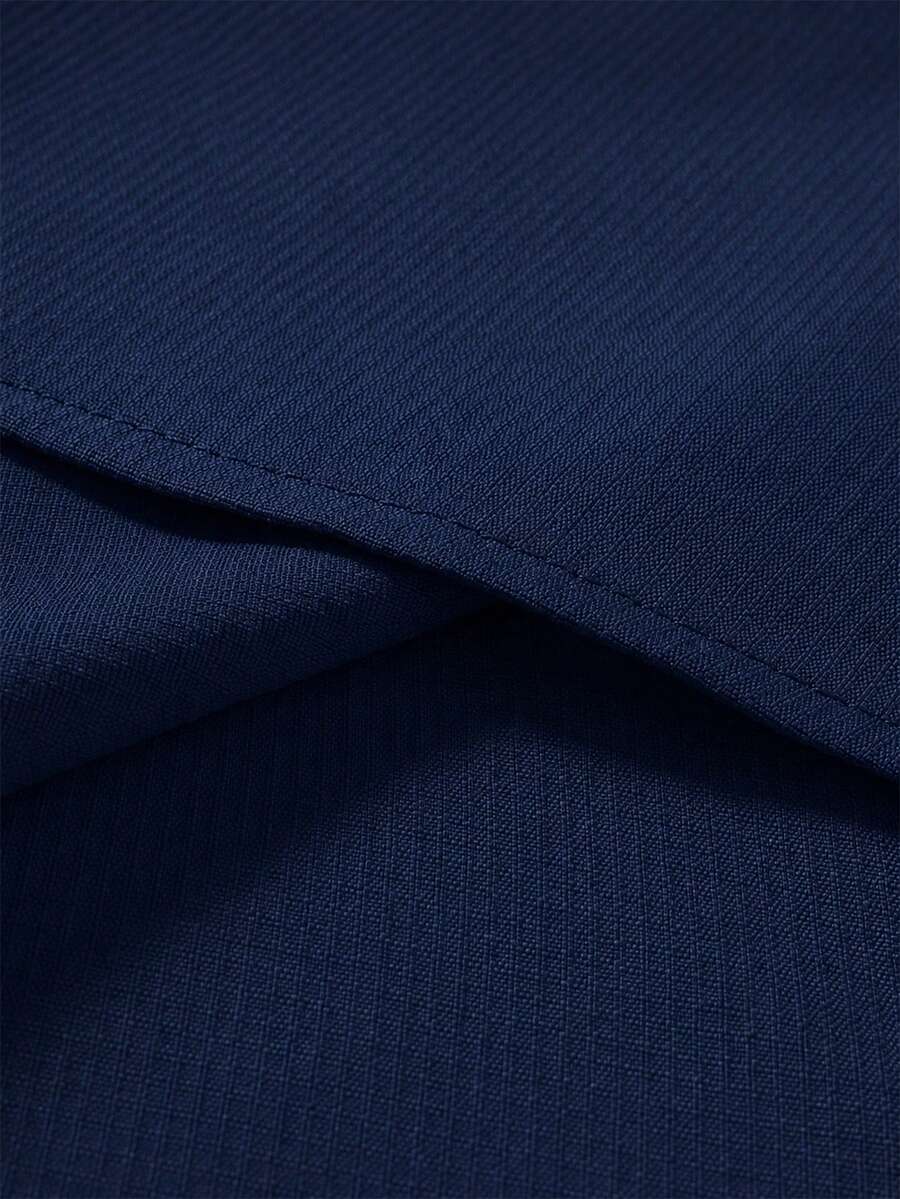 Shirt Shop Stand Collar Button-Up Long Sleeve Polyester Stretch – Marvo