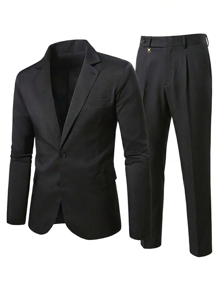 Mens Trouser Suit Shawl Collar Blazer Two-Piece Set – Vandro