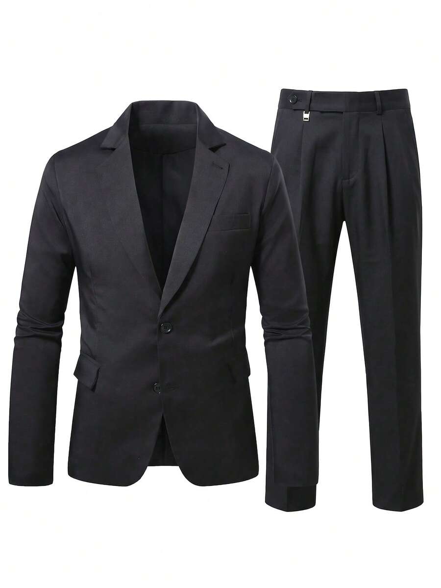 Mens Trouser Suit Shawl Collar Blazer Two-Piece Set – Vandro