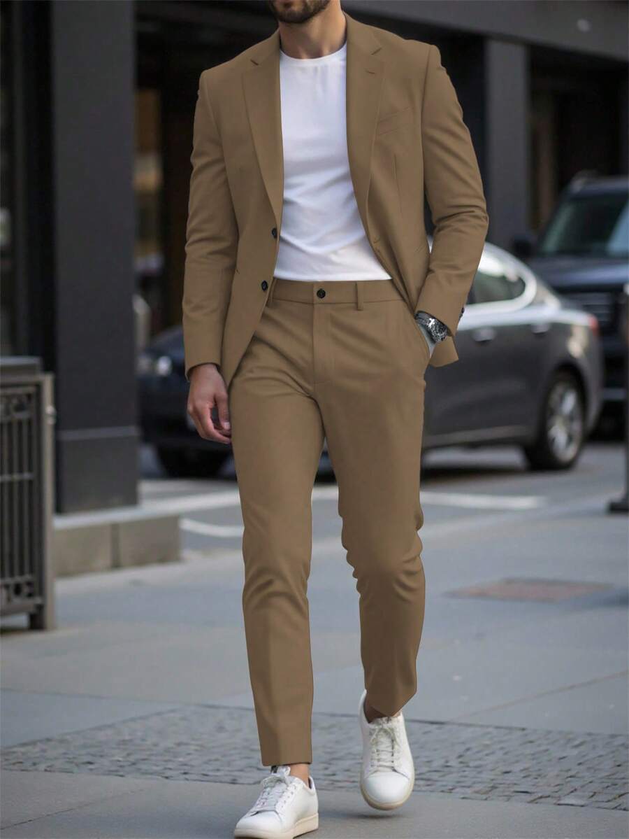 Mens Pant Suit 2-Piece Blazer Set Regular Fit – Nalven