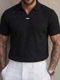 Mens Polo Shirt Geometric Jacquard Knit Short Sleeve – Valron