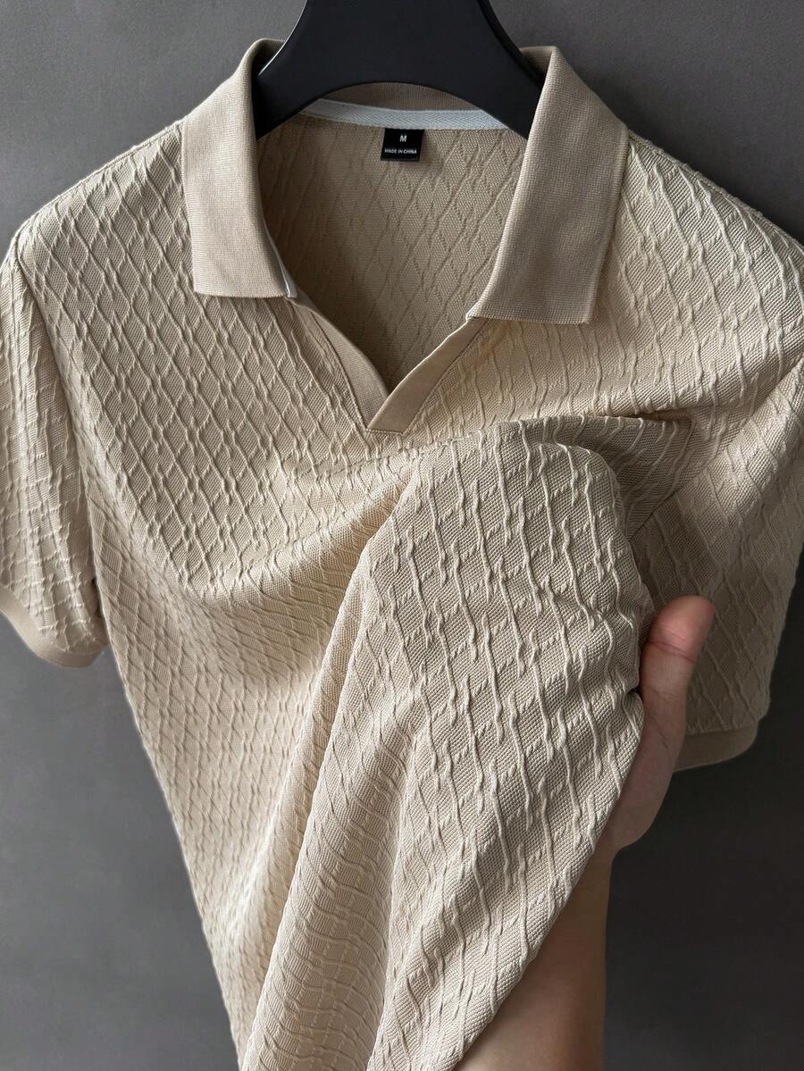 Mens Polo Shirt Contrast Binding Knit Short Sleeve – Valron