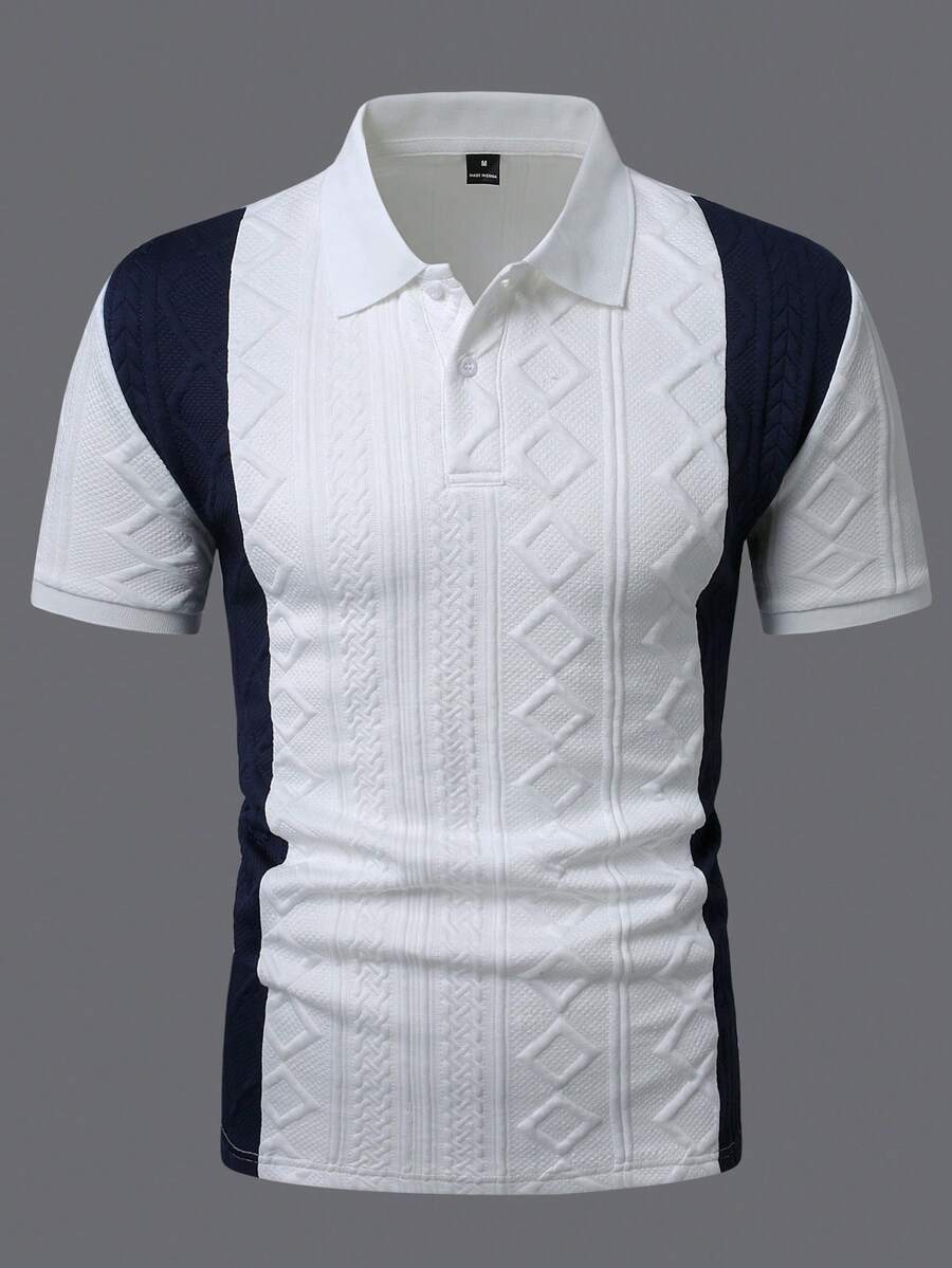 Mens Polo Shirt Contrast Binding Knit Short Sleeve – Valron