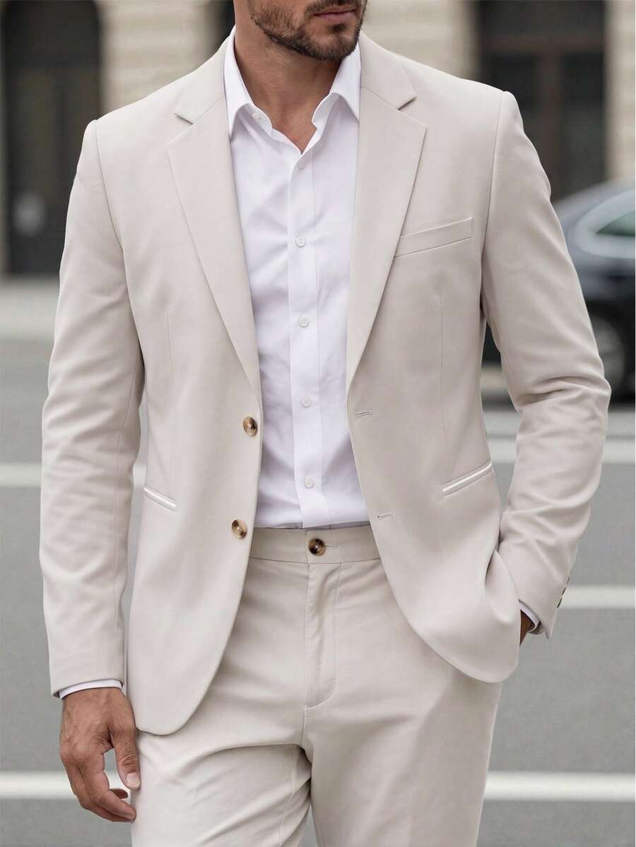 Men's Suit Blazer and Pants Set Slim Business Formal – Naldo