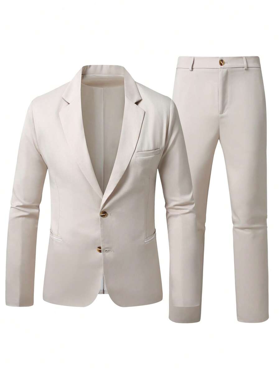 Men's Suit Blazer and Pants Set Slim Business Formal – Naldo