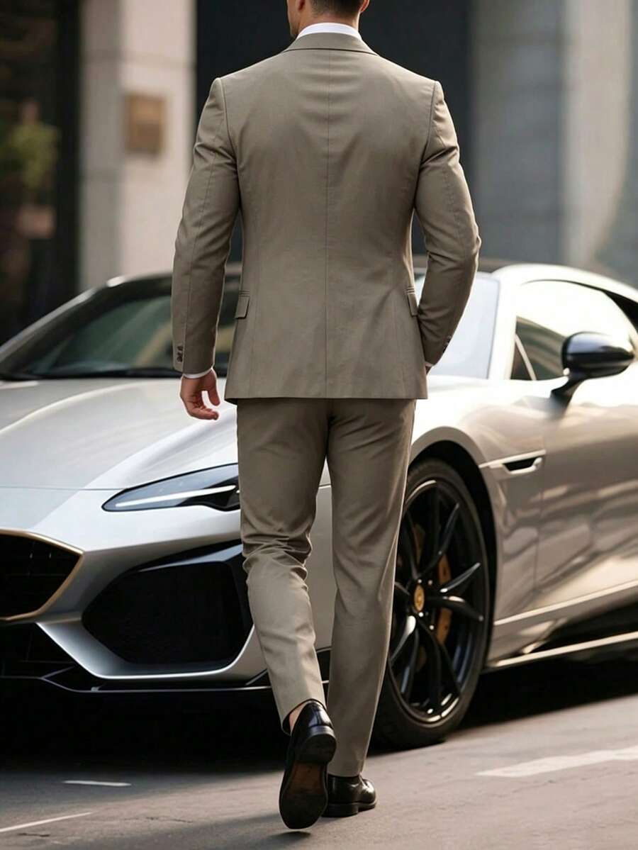 Men's Suit Blazer and Pants Set Slim Business Formal – Naldo
