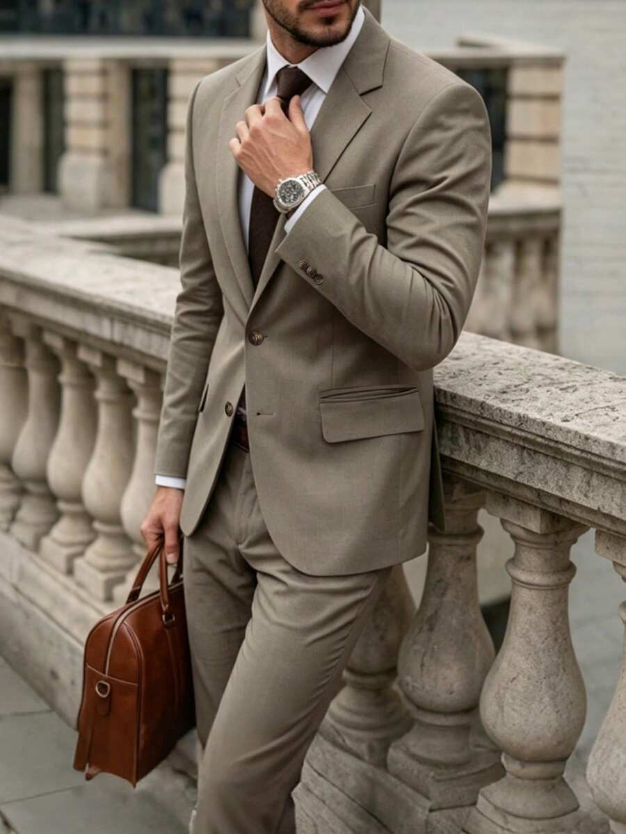 Men's Suit Blazer and Pants Set Slim Business Formal – Naldo