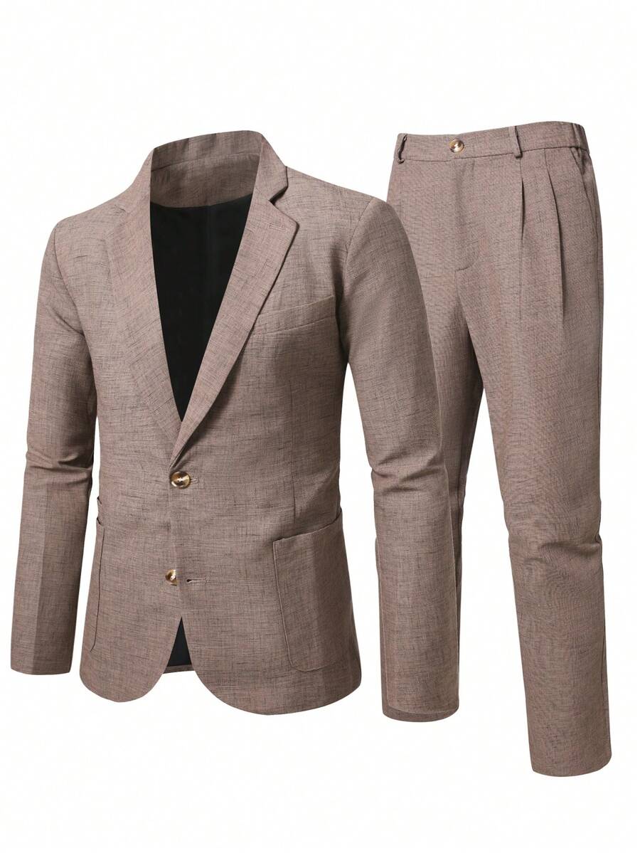 Men's Suit Blazer and Pants Set Slim Business Formal – Naldo