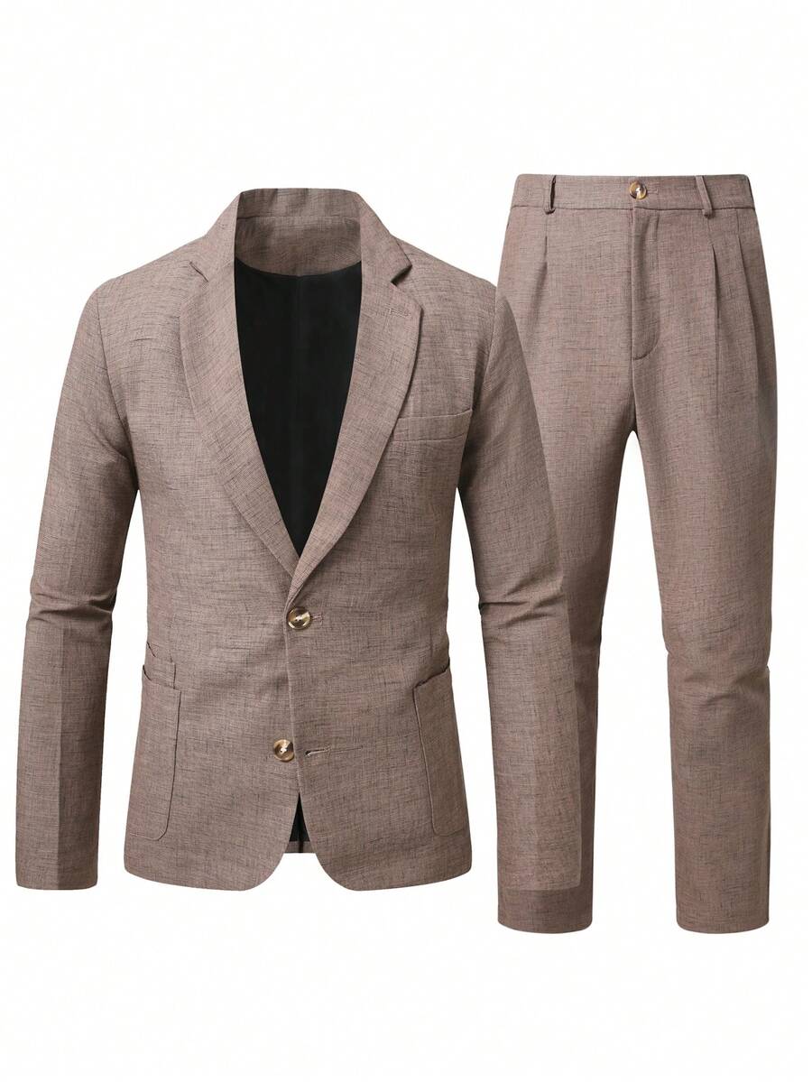 Men's Suit Blazer and Pants Set Slim Business Formal – Naldo