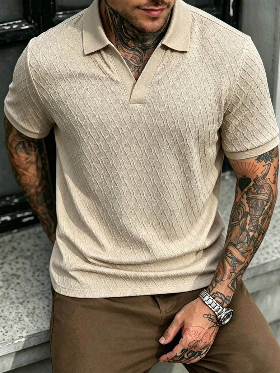 Mens Polo Shirt Contrast Binding Knit Short Sleeve – Valron