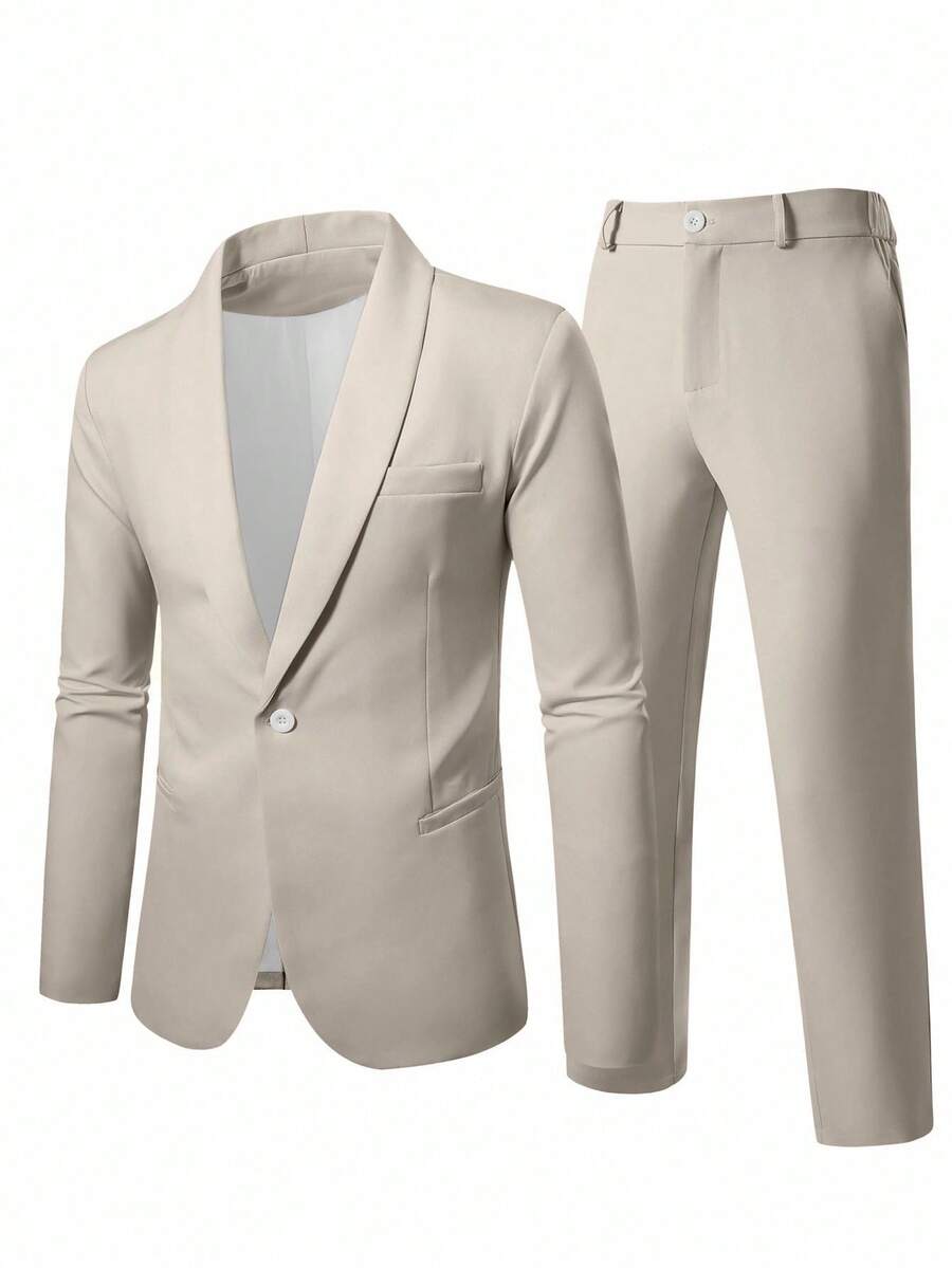 Mens Trouser Suit Shawl Collar Blazer Two-Piece Set – Vandro