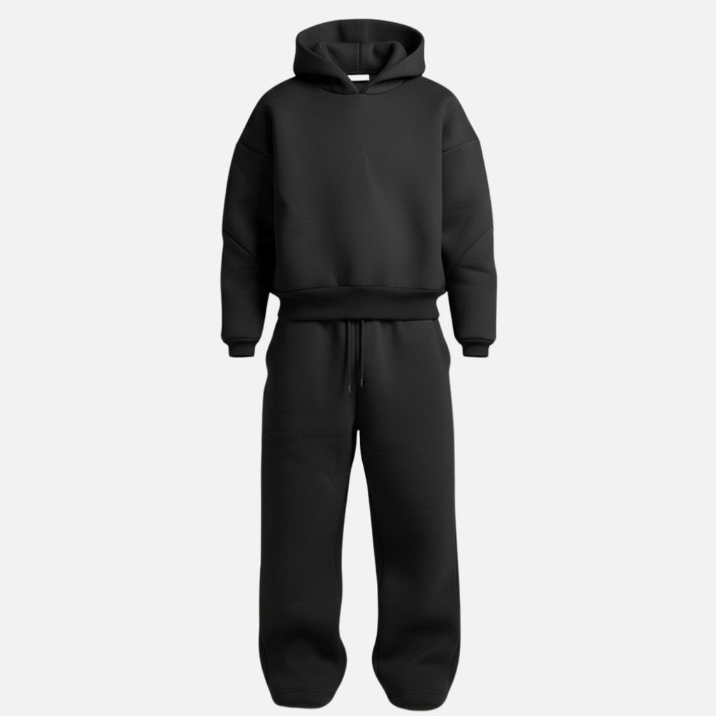 Oversized Hoodie Tracksuit Set Cotton-Blend Fleece Streetwear – Brex
