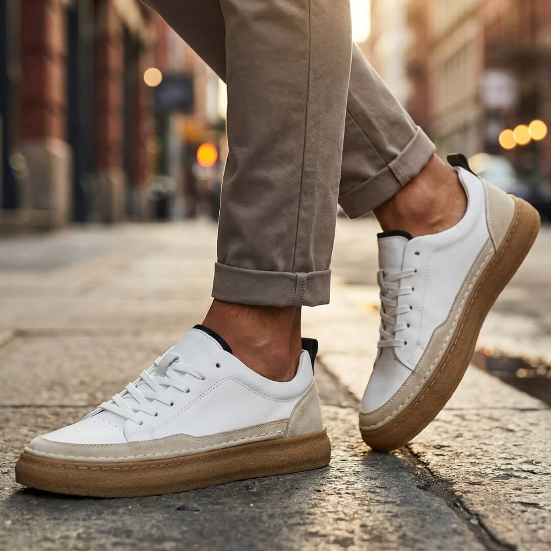 Leather Slip-On Sneaker Hand-Stitched Gum Sole – Prest