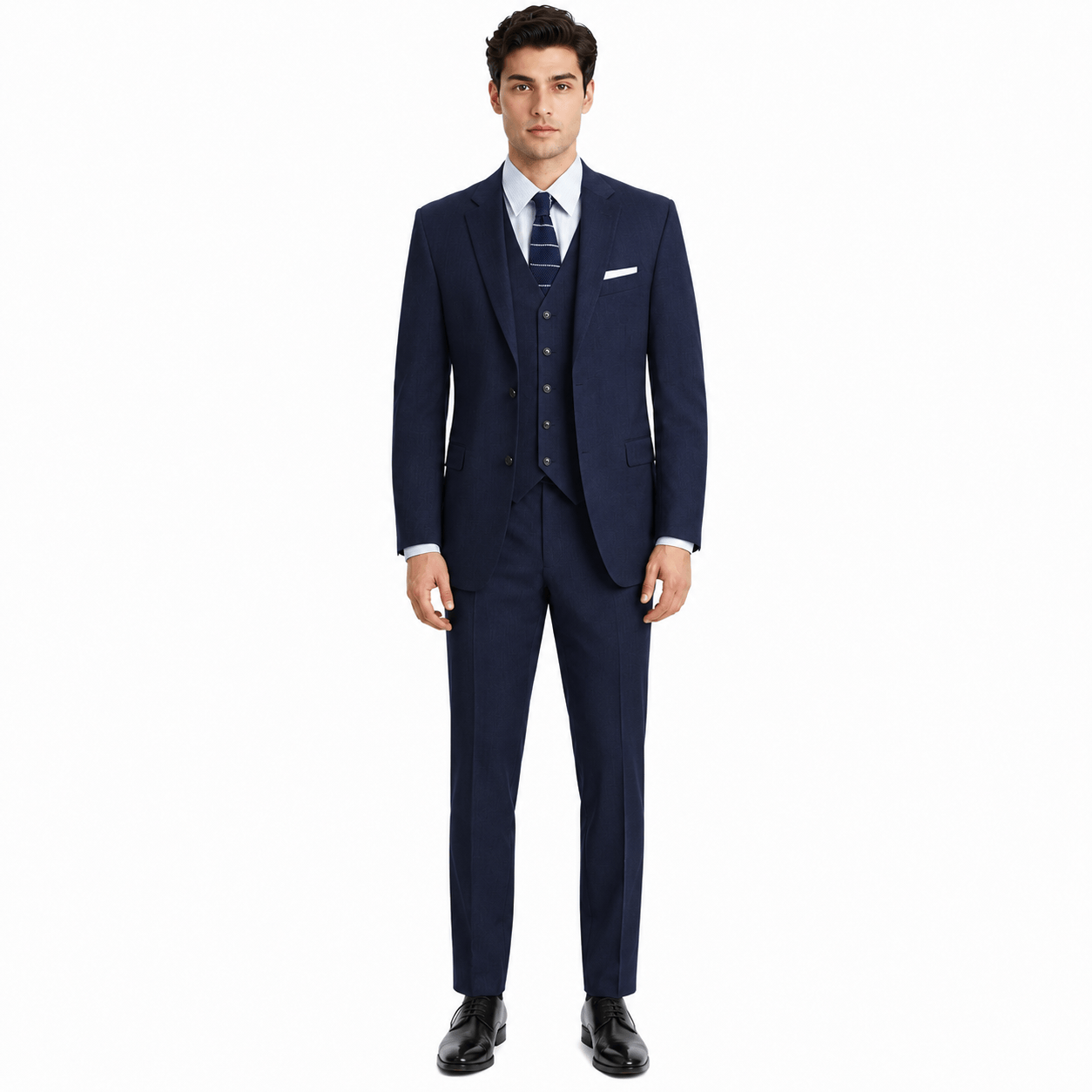 3-Piece Suit Men Single Breasted Notch Lapel Blazer Vest Trousers – Norval