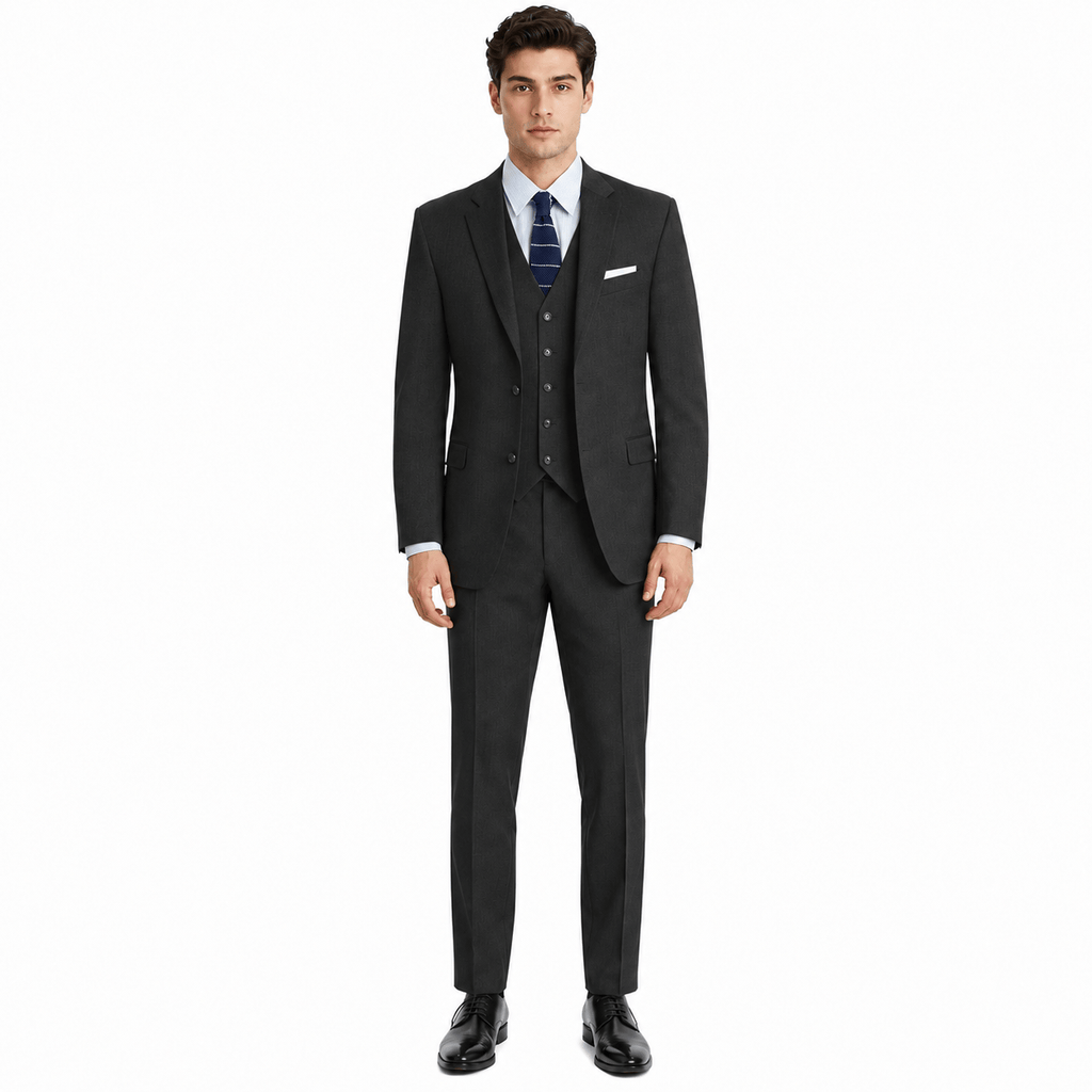 3-Piece Suit Men Single Breasted Notch Lapel Blazer Vest Trousers – Norval