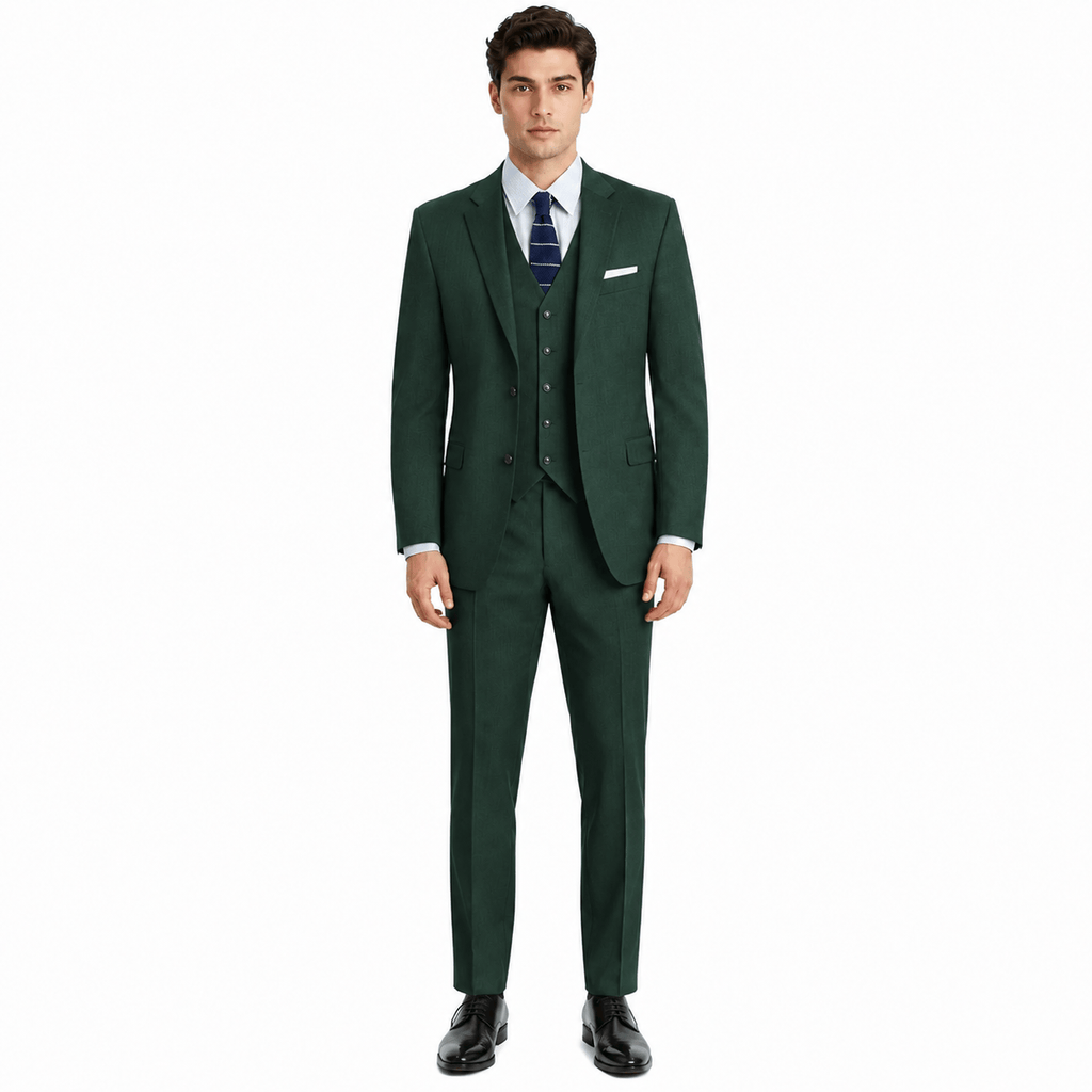 3-Piece Suit Men Single Breasted Notch Lapel Blazer Vest Trousers – Norval