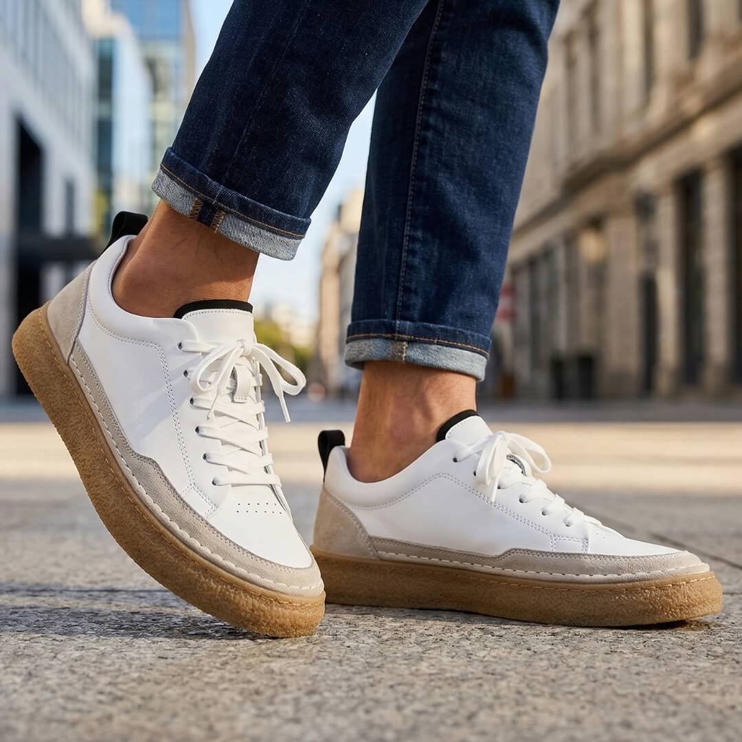 Leather Slip-On Sneaker Hand-Stitched Gum Sole – Prest