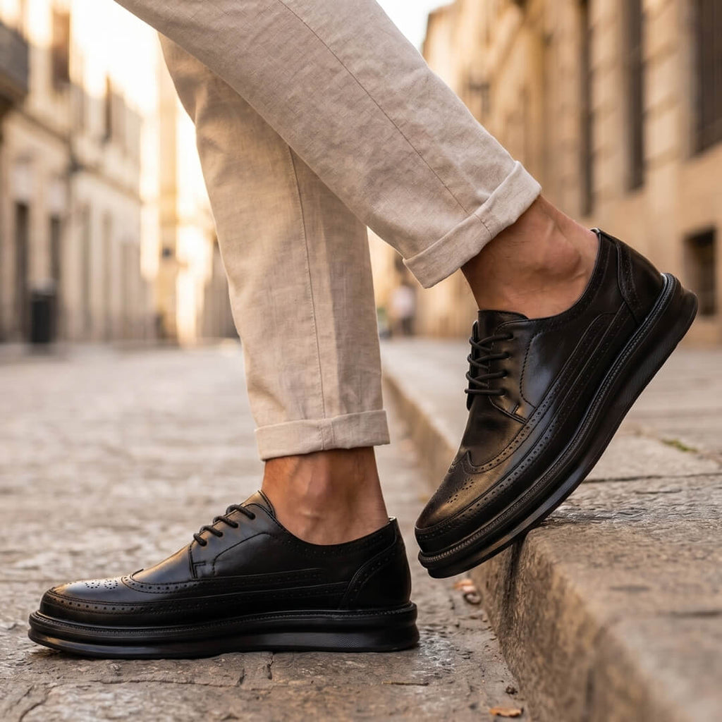 Brogue Wingtip Sneaker Leather Chunky Sole – Dalton