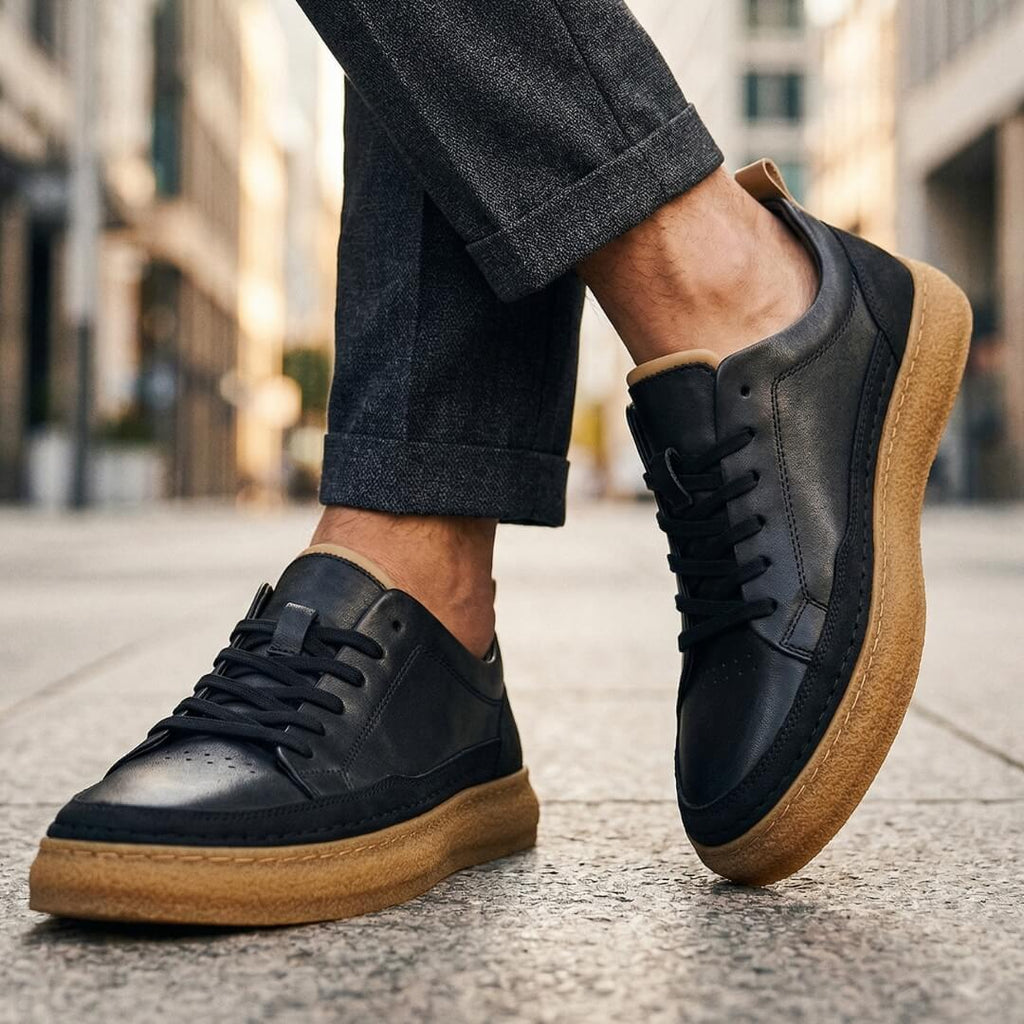 Leather Slip-On Sneaker Hand-Stitched Gum Sole – Prest