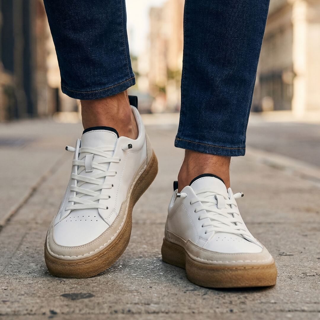 Leather Slip-On Sneaker Hand-Stitched Gum Sole – Prest