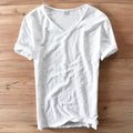 V-Neck Cotton Tee Relaxed Fit – Wolfe