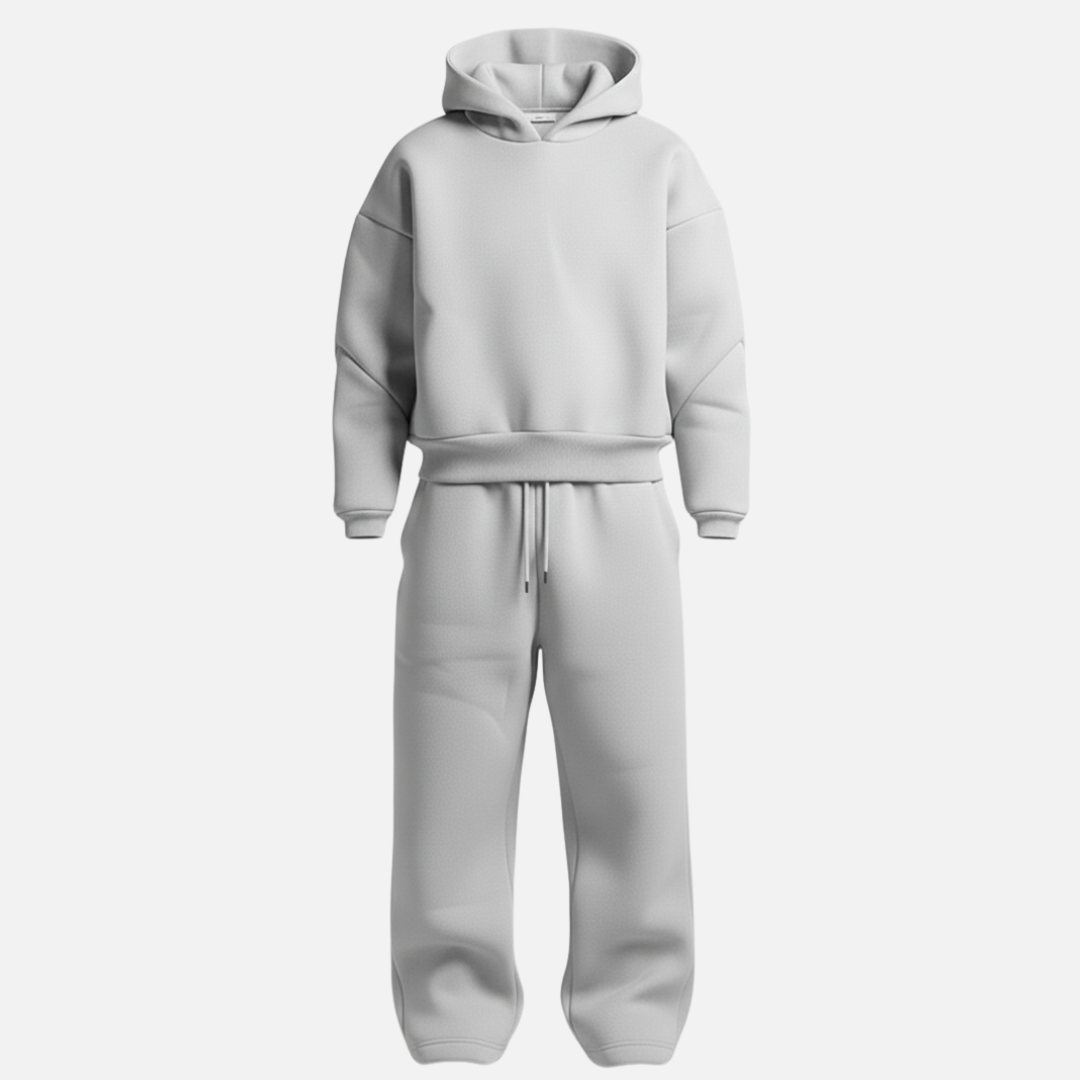 Oversized Hoodie Tracksuit Set Cotton-Blend Fleece Streetwear – Brex
