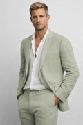 Linen Two-Piece Suit Structured Blazer and Trouser Set – Ballo