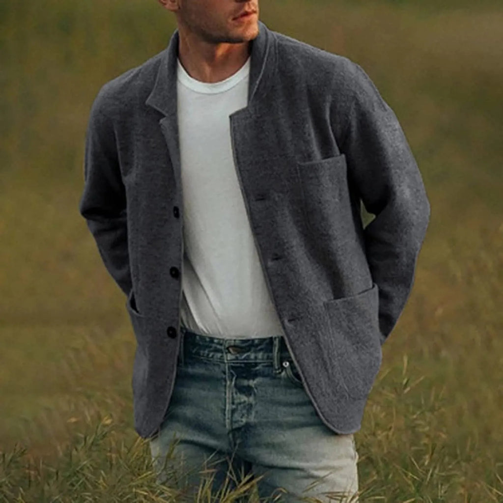 Men's Relaxed Fit Casual Blazer Unstructured Soft Woven – Belro