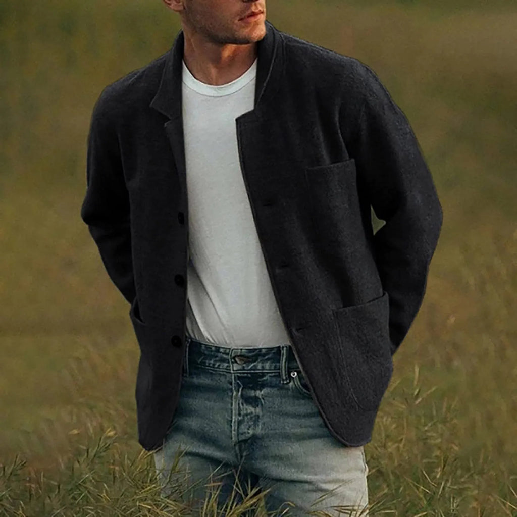 Men's Relaxed Fit Casual Blazer Unstructured Soft Woven – Belro
