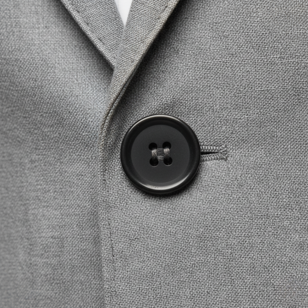 Slim-Fit Structured Woven Blazer Single Button Two Pockets – Veld