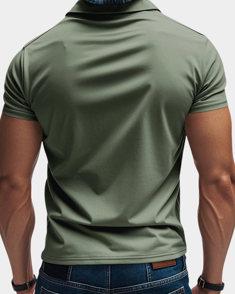 Classic Pique Polo Shirt in Black – Blaze