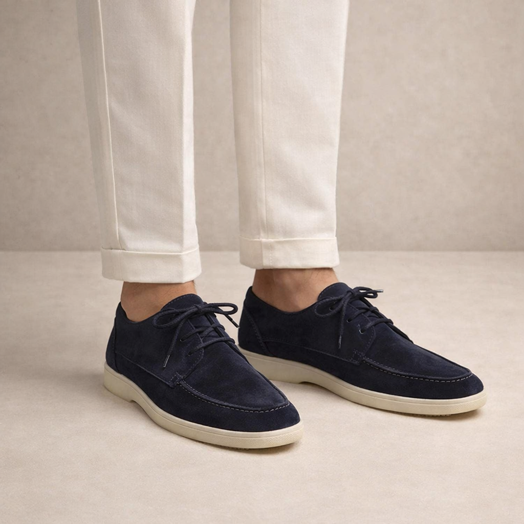 Suede Lace-Up Loafer Closed Toe Dress Shoe – Witaro