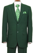 Men's 2-Button Classic Fit Poplin Suit Emerald Green – Rancel