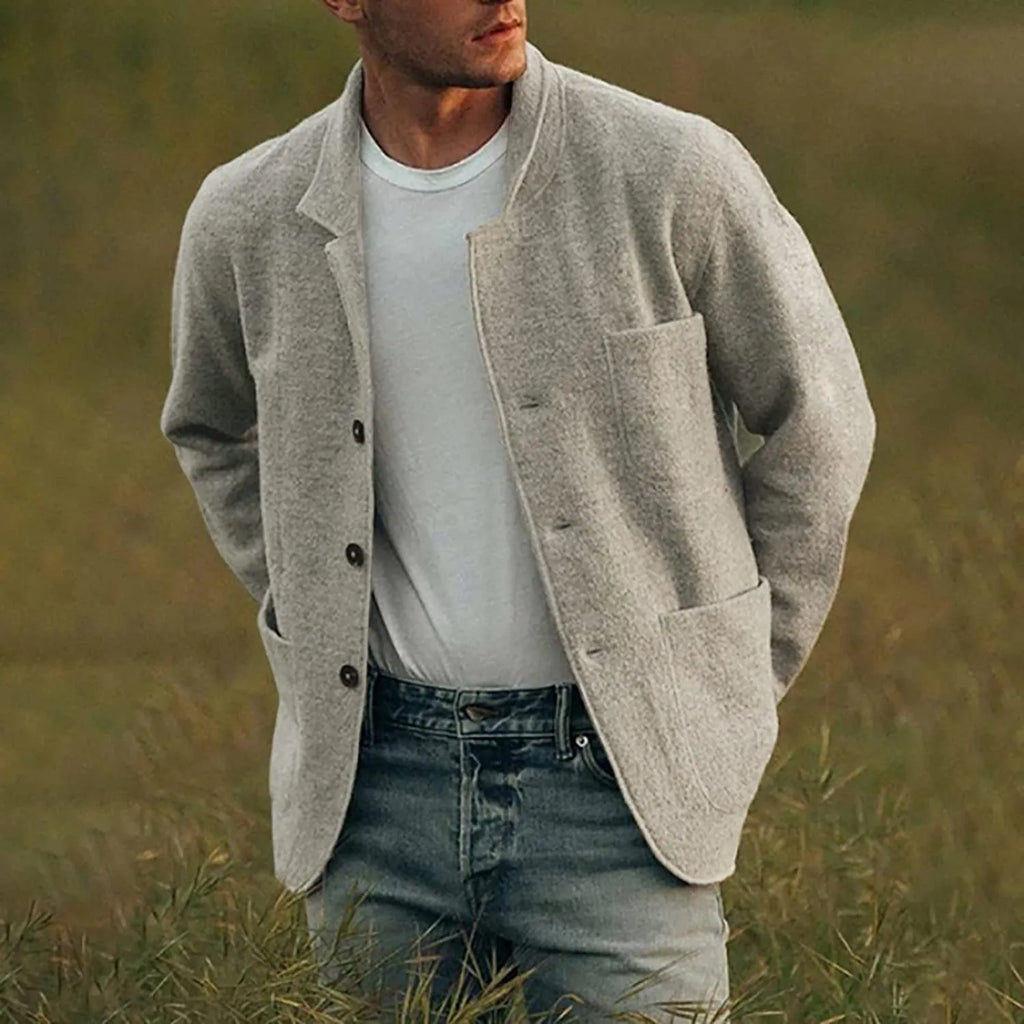 Men's Relaxed Fit Casual Blazer Unstructured Soft Woven – Belro
