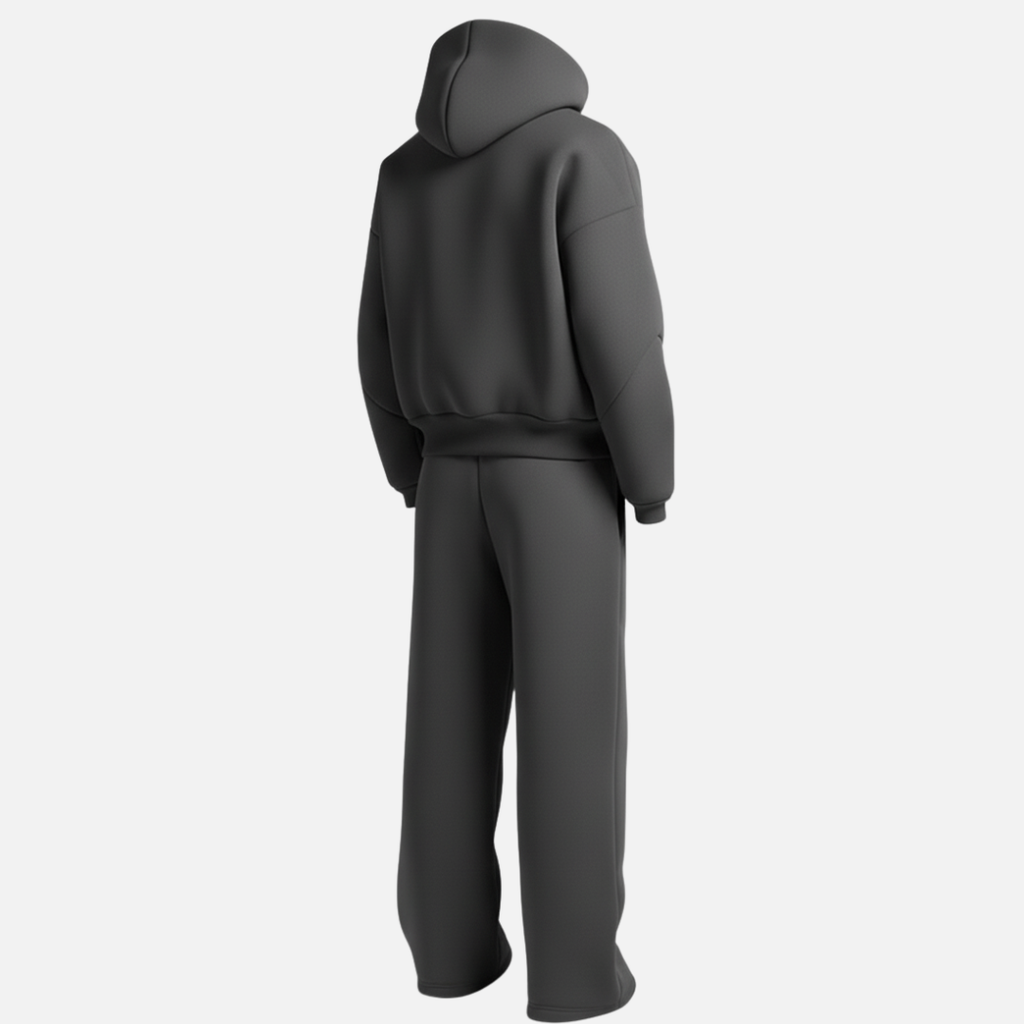 Oversized Hoodie Tracksuit Set Cotton-Blend Fleece Streetwear – Brex
