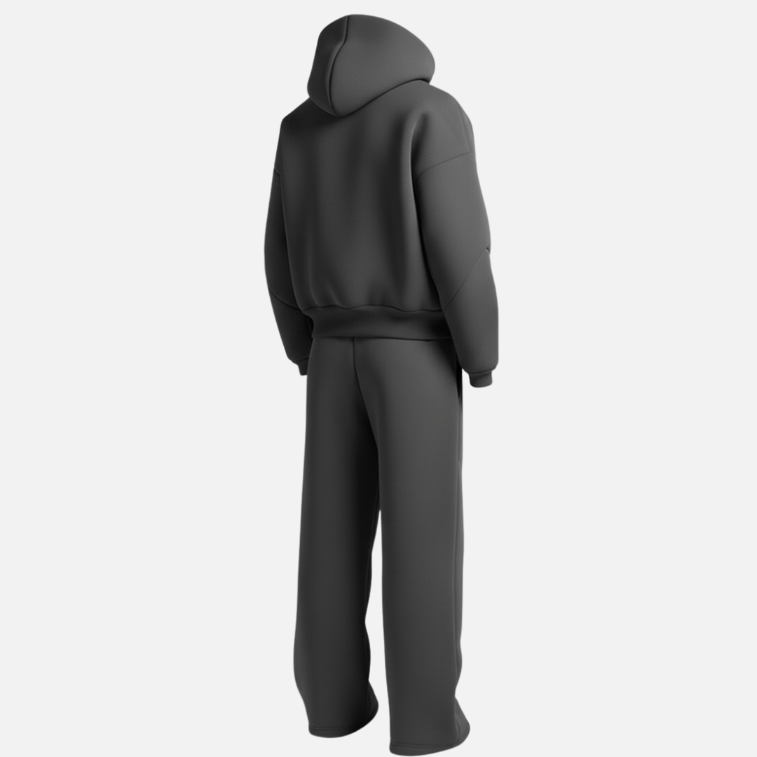 Oversized Hoodie Tracksuit Set Cotton-Blend Fleece Streetwear – Brex